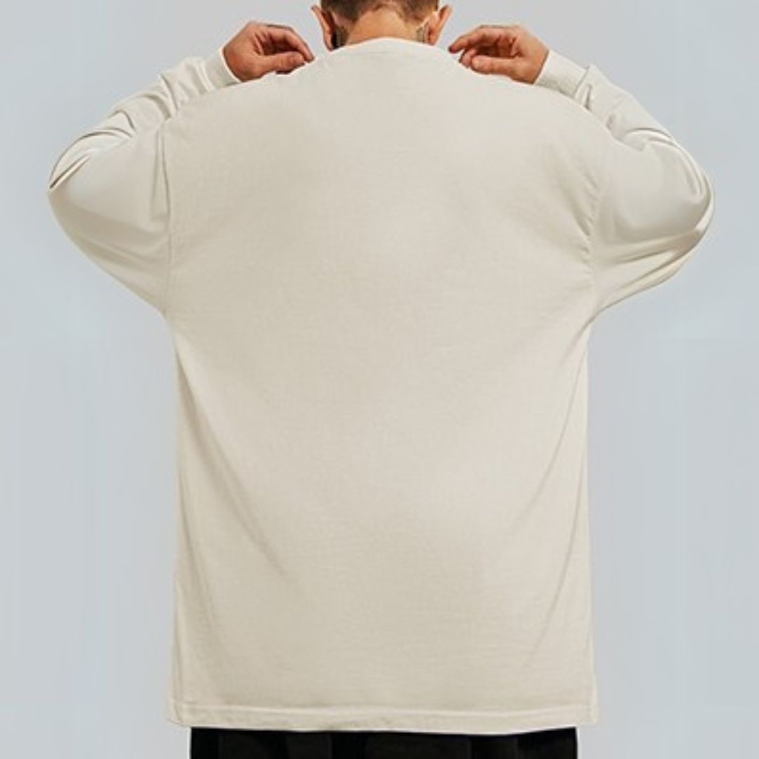 ストライプラウンドネック長袖Tシャツ U2292