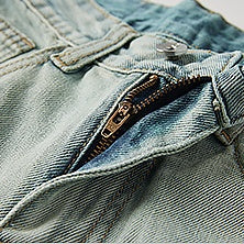 【OUTLET/即納】ライトクラッシュワイドデニムパンツ U2362