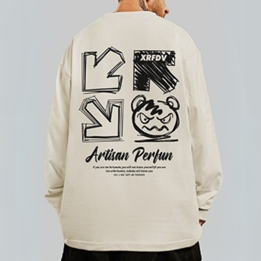 アロープリント長袖Tシャツ U2268