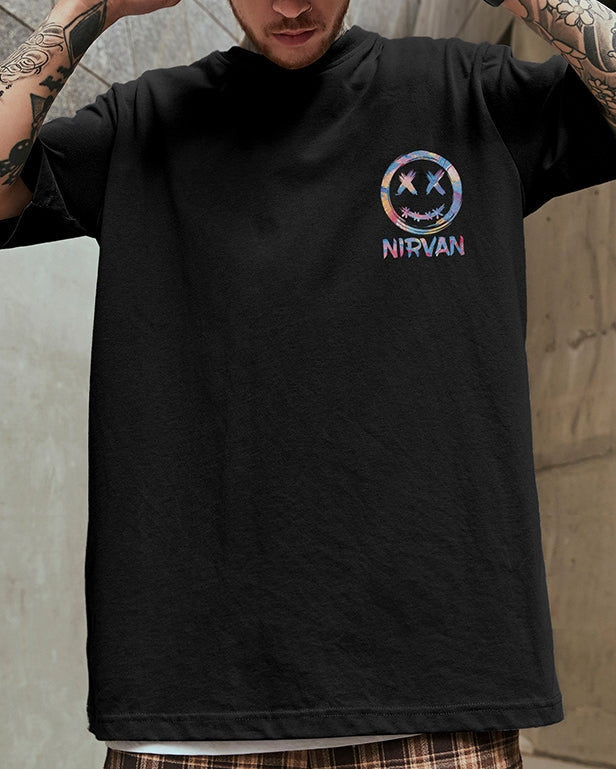 カラフルスマイルバックプリントTシャツ U2127