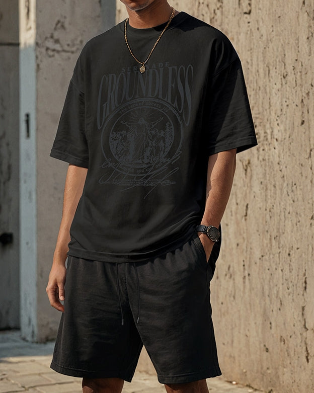 クラシックメッセージグラフィック半袖Tシャツ U2288
