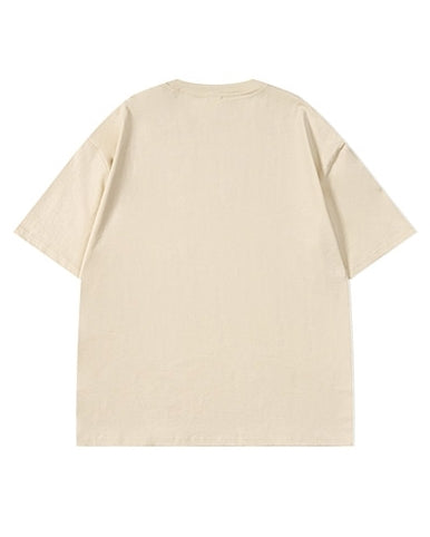 リストデザインステートメント半袖Tシャツ U2131