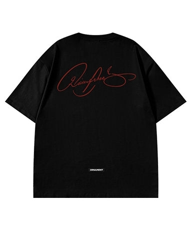 スクリプトロゴバックプリント半袖Tシャツ U2141