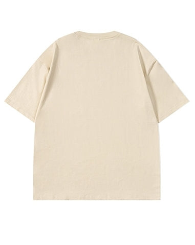 タイポグラフィモチーフグラフィック半袖Tシャツ U2134