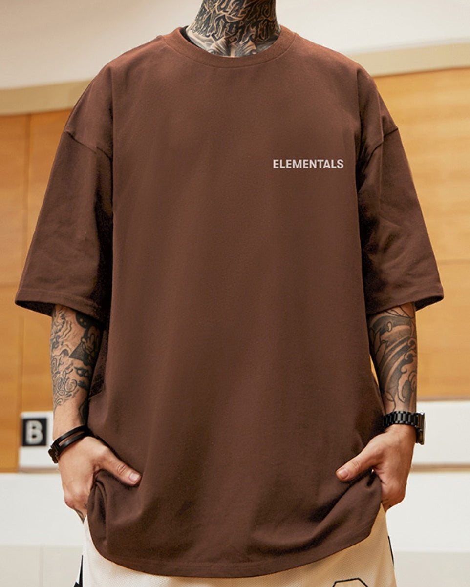 シンプルモノトーンストリート半袖Tシャツ U2298