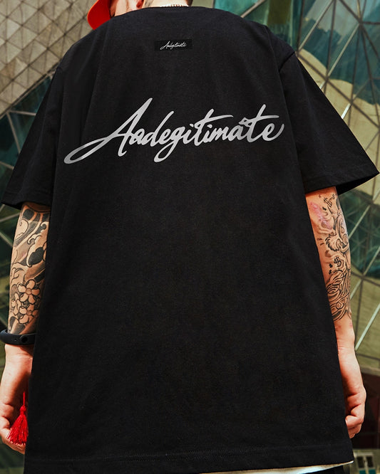 カリグラフィロゴバックプリント半袖Tシャツ U2146