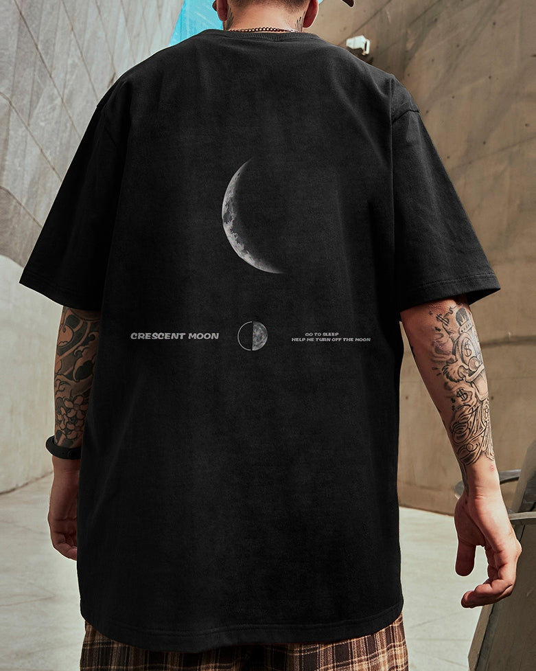 クレセントムーンミニマル半袖Tシャツ U2193