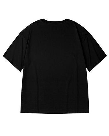 コートスタイルモチーフプリント半袖Tシャツ U2152