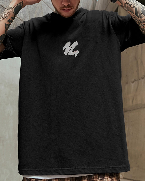 ビッグブラッシュストローク半袖Tシャツ U2199