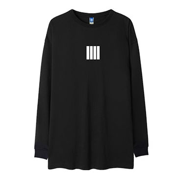 ストライプラウンドネック長袖Tシャツ U2292