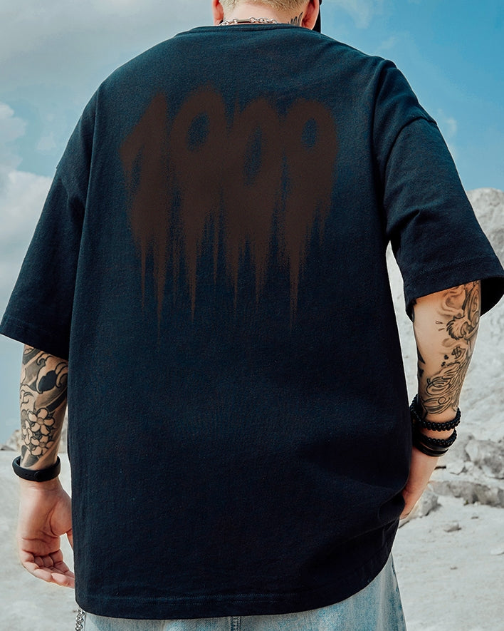 ドリッピングナンバーグラフィック半袖Tシャツ U2304
