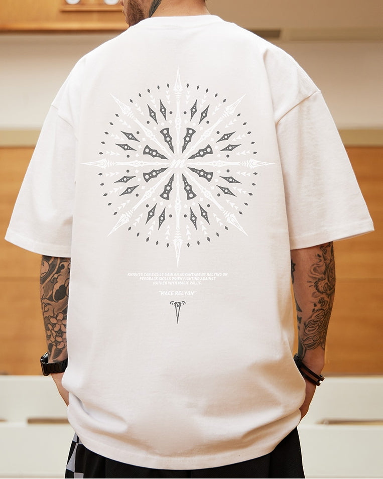 アローシンメトリーグラフィック半袖Tシャツ U2238