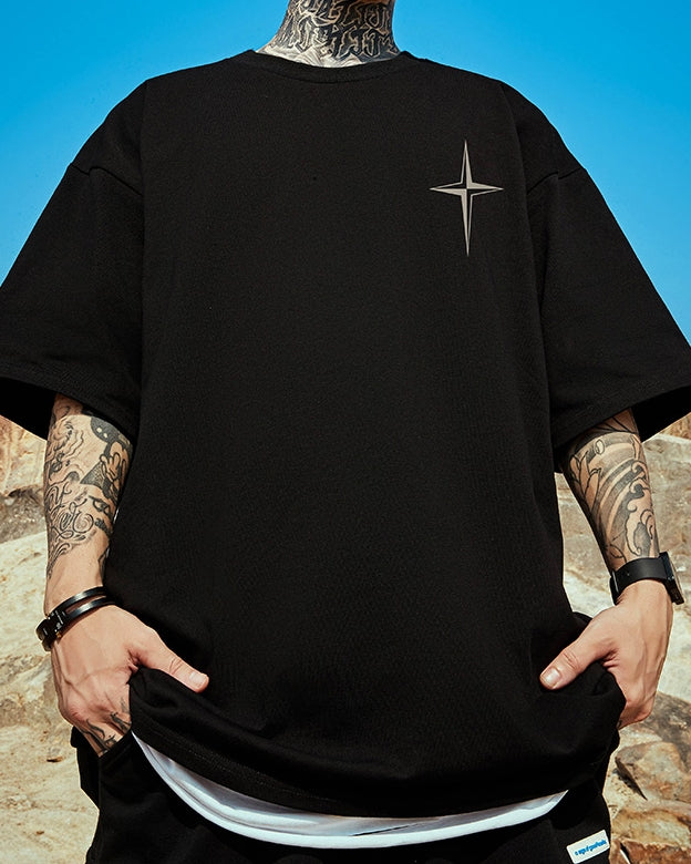 シンプルクロスモチーフ半袖Tシャツ U2155