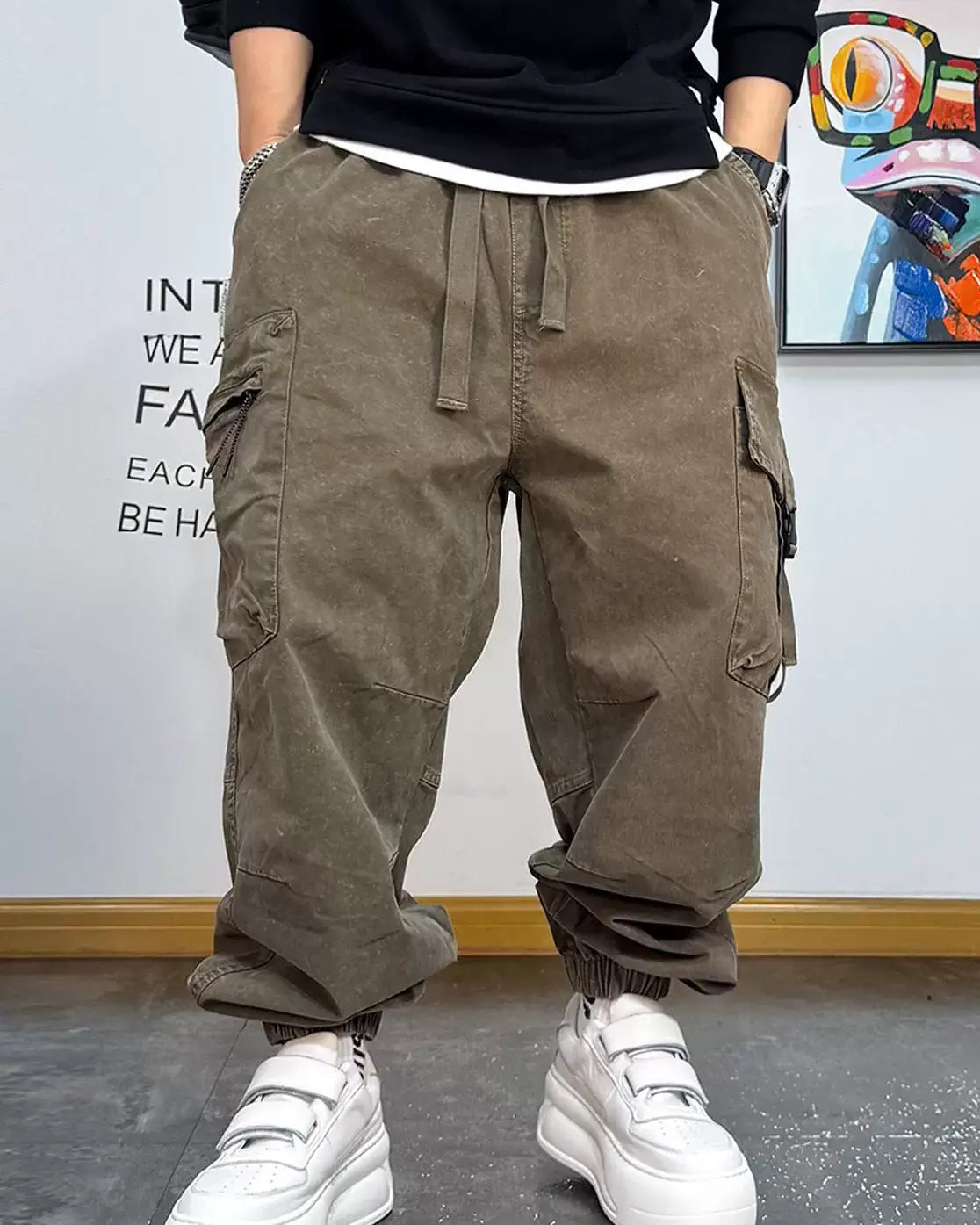 サイドバックルディテールパンツ U2053