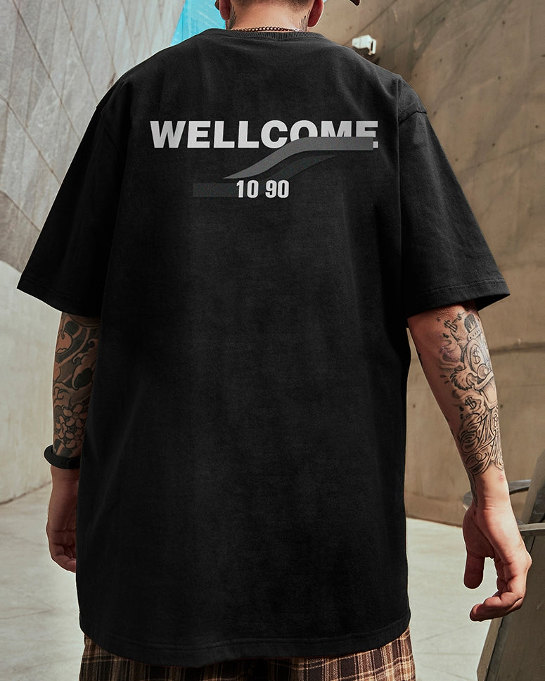 グラフィックウェーブロゴバックプリント半袖Tシャツ U2161