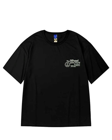 ペイズリーピースシンボル半袖Tシャツ U2263