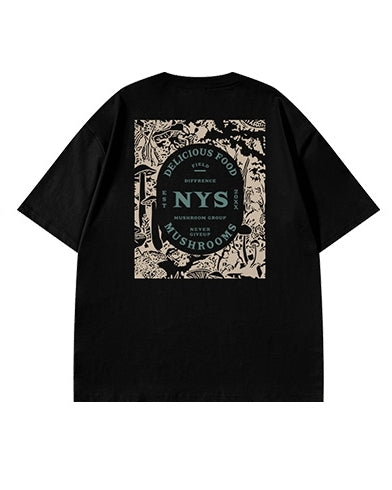 アートテイストグラフィックデザイン半袖Tシャツ U2177