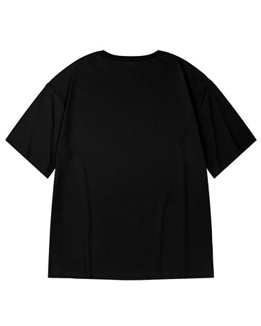 アブストラクトフェイス半袖Tシャツ U2179