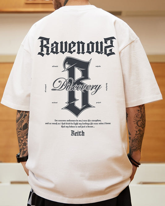 ストリートクラシックフォントアート半袖Tシャツ U2158