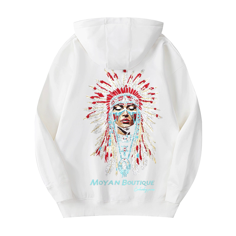 ボールドフェザーバックプリントパーカー U2387