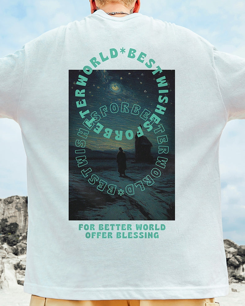 ビジュアルワードコンセプト半袖Tシャツ U2259