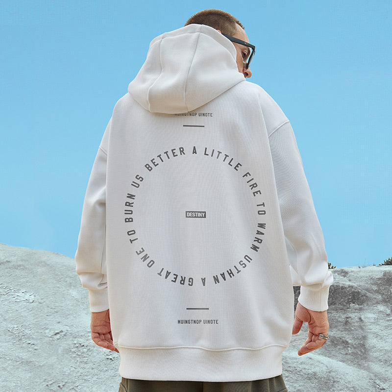 【OUTLET/即納】ヒップホッププリントルーズ長袖パーカー U1956