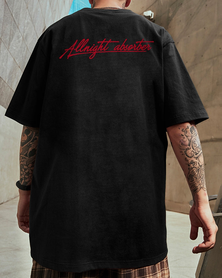 スタイリッシュテキスト半袖Tシャツ U2118