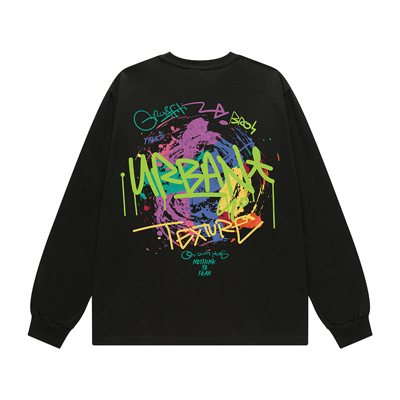 グラフィティデザイン長袖Tシャツ U1663