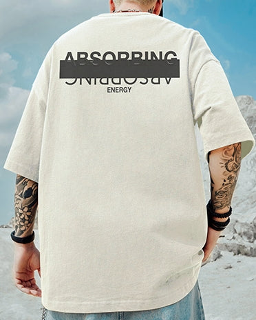 ブラックアウトロゴデザイン半袖Tシャツ U2142