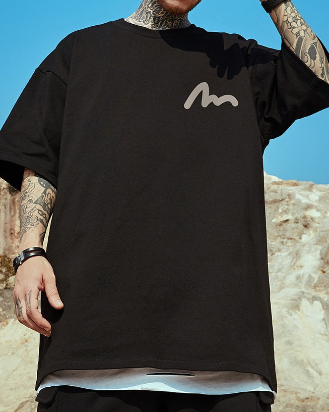 スタイリッシュミニグラフィック半袖Tシャツ U2159