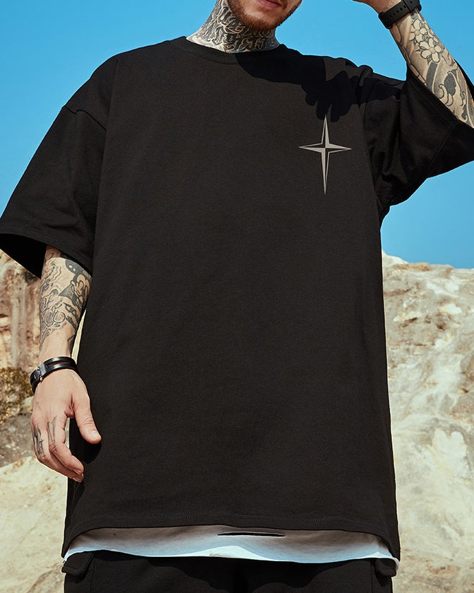 シンプルクロスモチーフ半袖Tシャツ U2155
