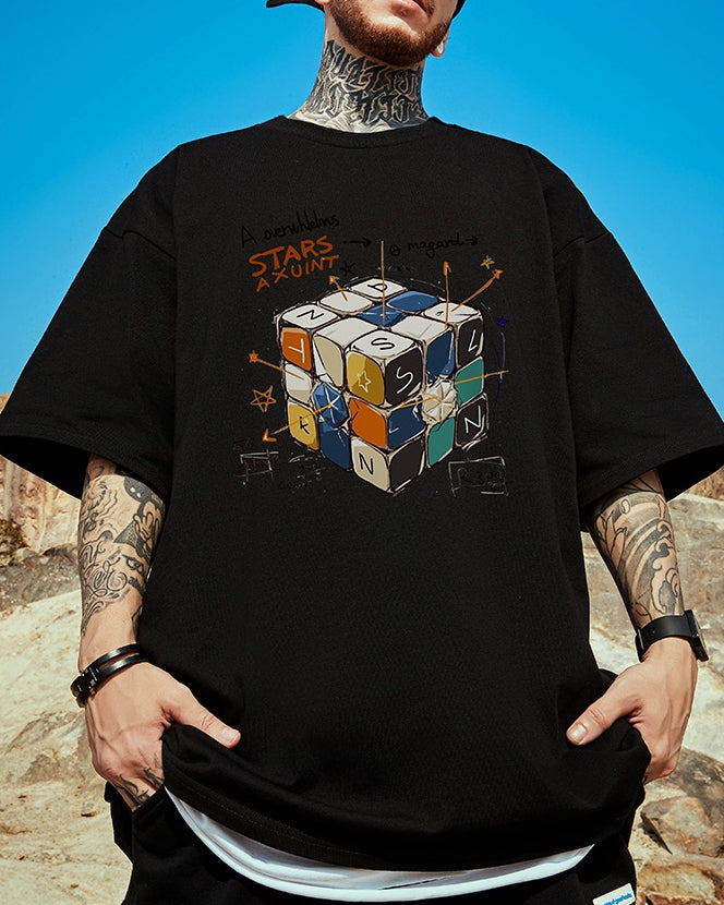 キューブプリント半袖Tシャツ U2114