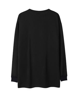 グラフィックキャップアイコン長袖Tシャツ U2370