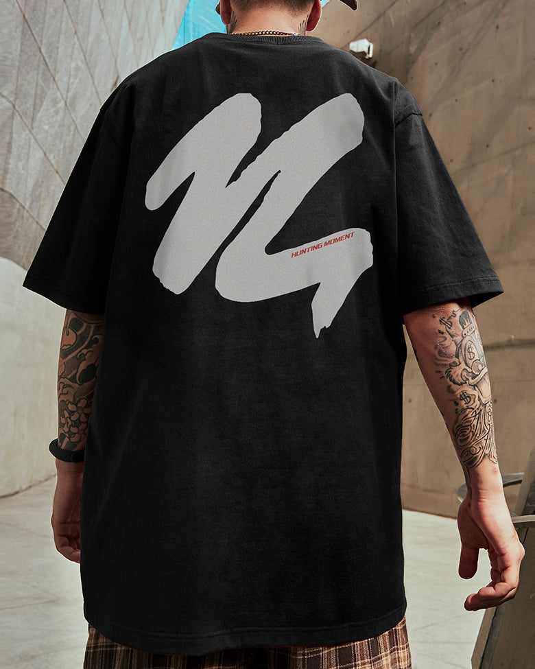 ビッグブラッシュストローク半袖Tシャツ U2199
