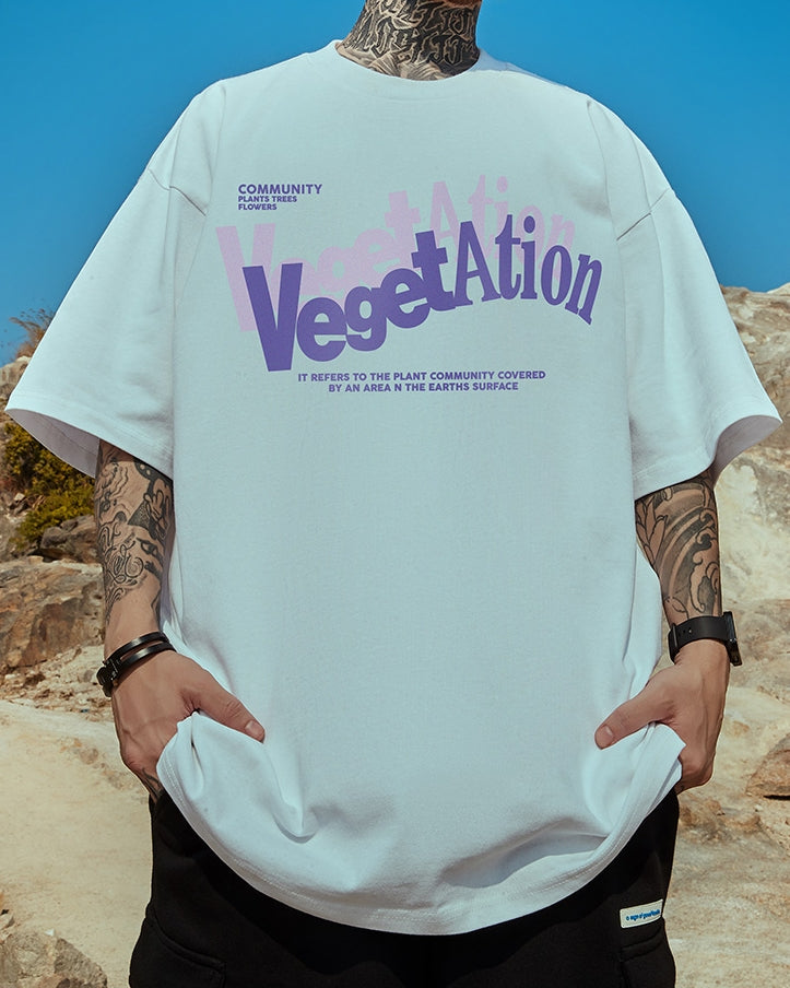 ストリートグラフィックフロントプリント半袖Tシャツ U2322
