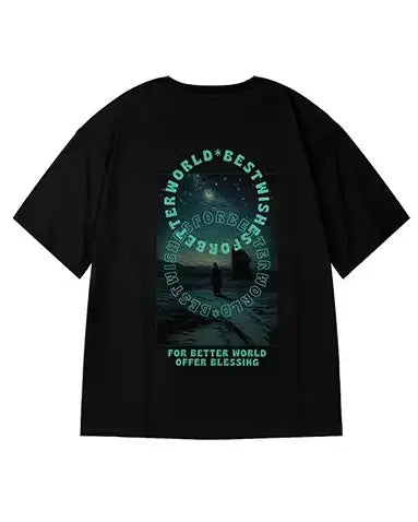 ビジュアルワードコンセプト半袖Tシャツ U2259