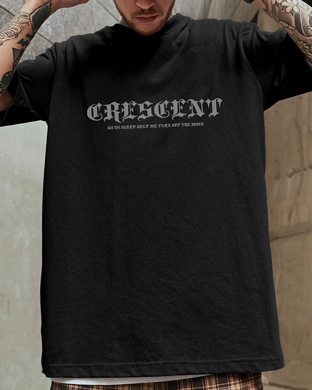 クレセントムーングラフィック半袖Tシャツ U2130