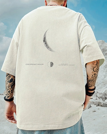 クレセントムーンミニマル半袖Tシャツ U2193