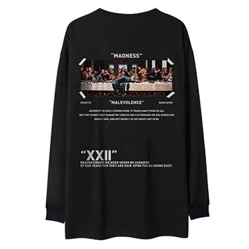 ヒップポッププリント長袖Tシャツ U2272