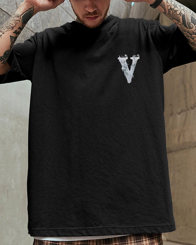 フォグレターグラフィックアート半袖Tシャツ U2191