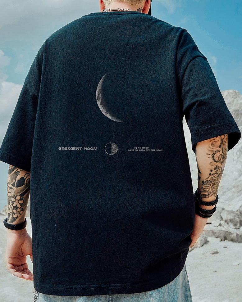 クレセントムーンミニマル半袖Tシャツ U2193