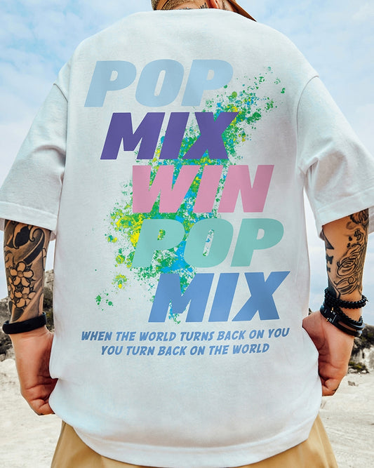 カラースプラッシュタイポ半袖Tシャツ U2240