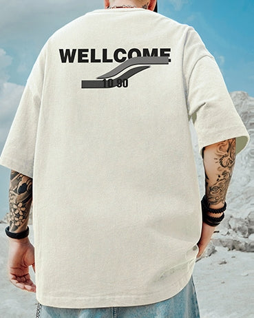 グラフィックウェーブロゴバックプリント半袖Tシャツ U2161