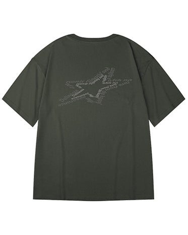 カリグラフィースターグラフィック半袖Tシャツ U2303