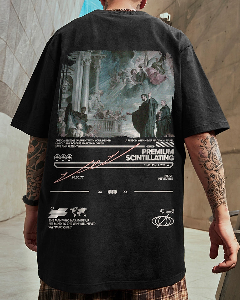 ヒストリカルビジュアルプリント半袖Tシャツ U2248
