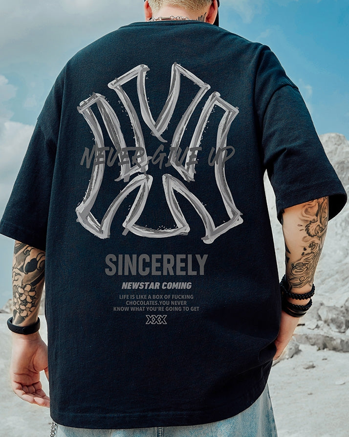 グラフィティロゴバックプリント半袖Tシャツ U2129