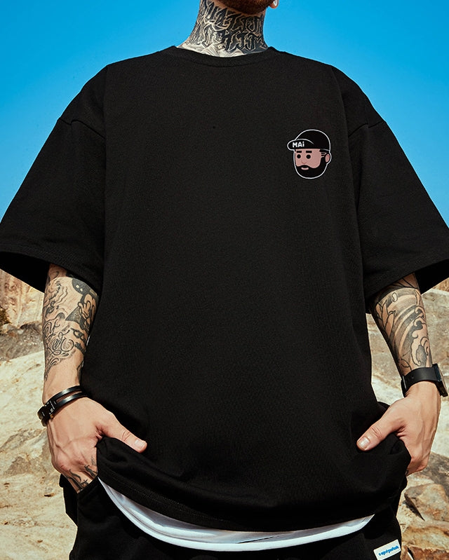 ポップフェイスミニデザイン半袖Tシャツ U2165