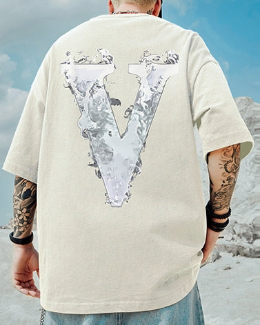 フォグレターグラフィックアート半袖Tシャツ U2191