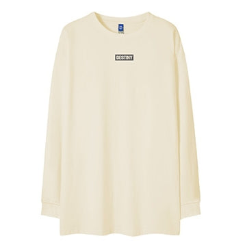 シンプルワンポイントデザイン長袖Tシャツ U2264