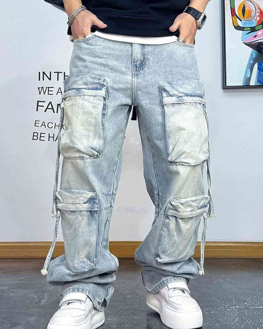 ワイドカーゴデニムパンツ U2077